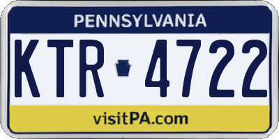 PA license plate KTR4722
