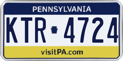 PA license plate KTR4724