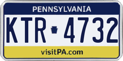 PA license plate KTR4732