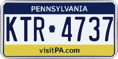 PA license plate KTR4737
