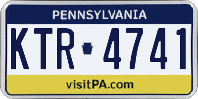 PA license plate KTR4741