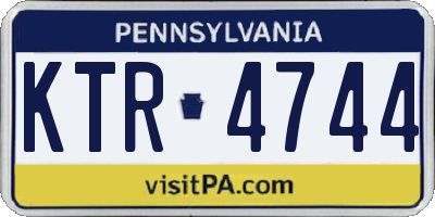 PA license plate KTR4744