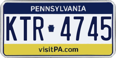 PA license plate KTR4745