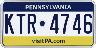 PA license plate KTR4746
