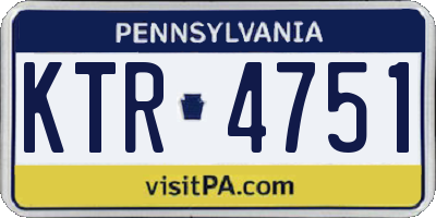 PA license plate KTR4751