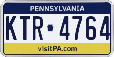 PA license plate KTR4764