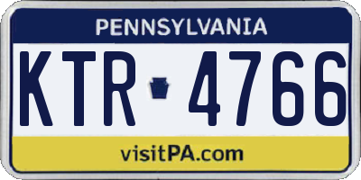 PA license plate KTR4766