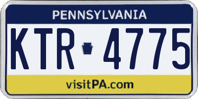 PA license plate KTR4775