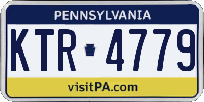 PA license plate KTR4779