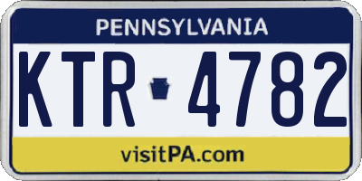PA license plate KTR4782