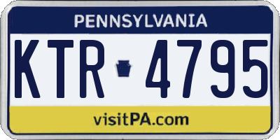 PA license plate KTR4795