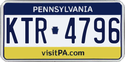 PA license plate KTR4796
