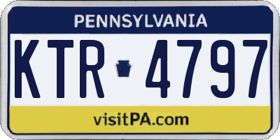 PA license plate KTR4797