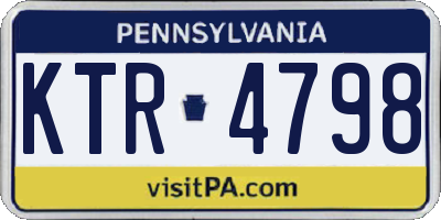 PA license plate KTR4798