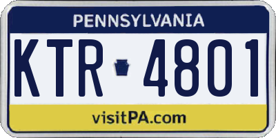 PA license plate KTR4801