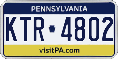PA license plate KTR4802