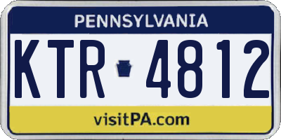 PA license plate KTR4812