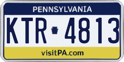 PA license plate KTR4813