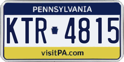 PA license plate KTR4815