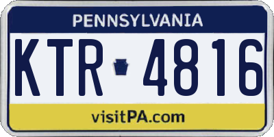 PA license plate KTR4816