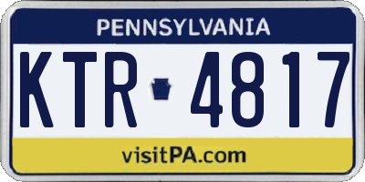 PA license plate KTR4817