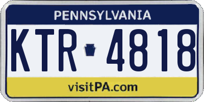 PA license plate KTR4818