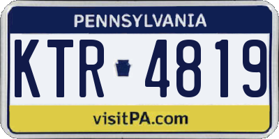 PA license plate KTR4819