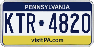 PA license plate KTR4820