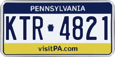 PA license plate KTR4821