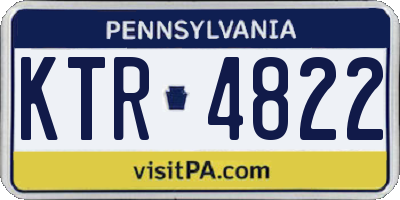 PA license plate KTR4822