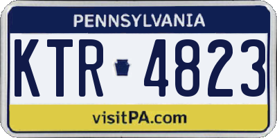 PA license plate KTR4823