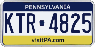 PA license plate KTR4825