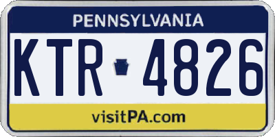 PA license plate KTR4826