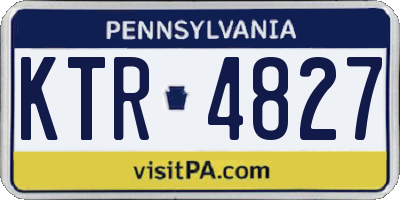 PA license plate KTR4827
