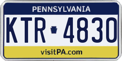 PA license plate KTR4830