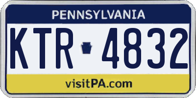 PA license plate KTR4832