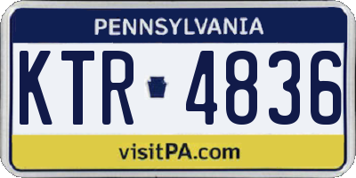 PA license plate KTR4836