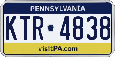 PA license plate KTR4838