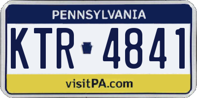 PA license plate KTR4841