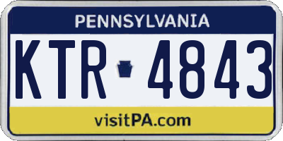 PA license plate KTR4843