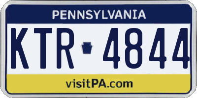 PA license plate KTR4844