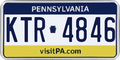 PA license plate KTR4846