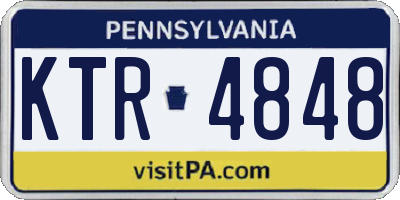 PA license plate KTR4848
