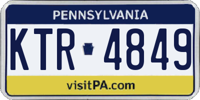 PA license plate KTR4849