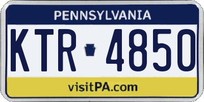 PA license plate KTR4850