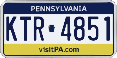PA license plate KTR4851