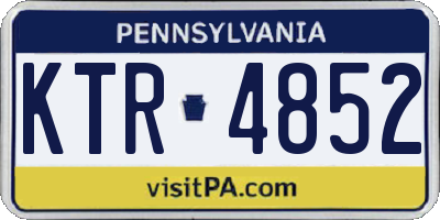 PA license plate KTR4852