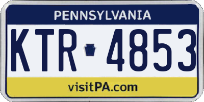 PA license plate KTR4853