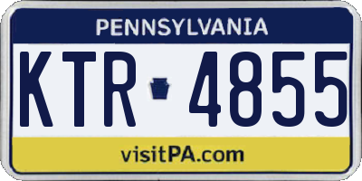PA license plate KTR4855