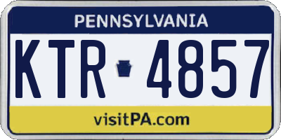 PA license plate KTR4857